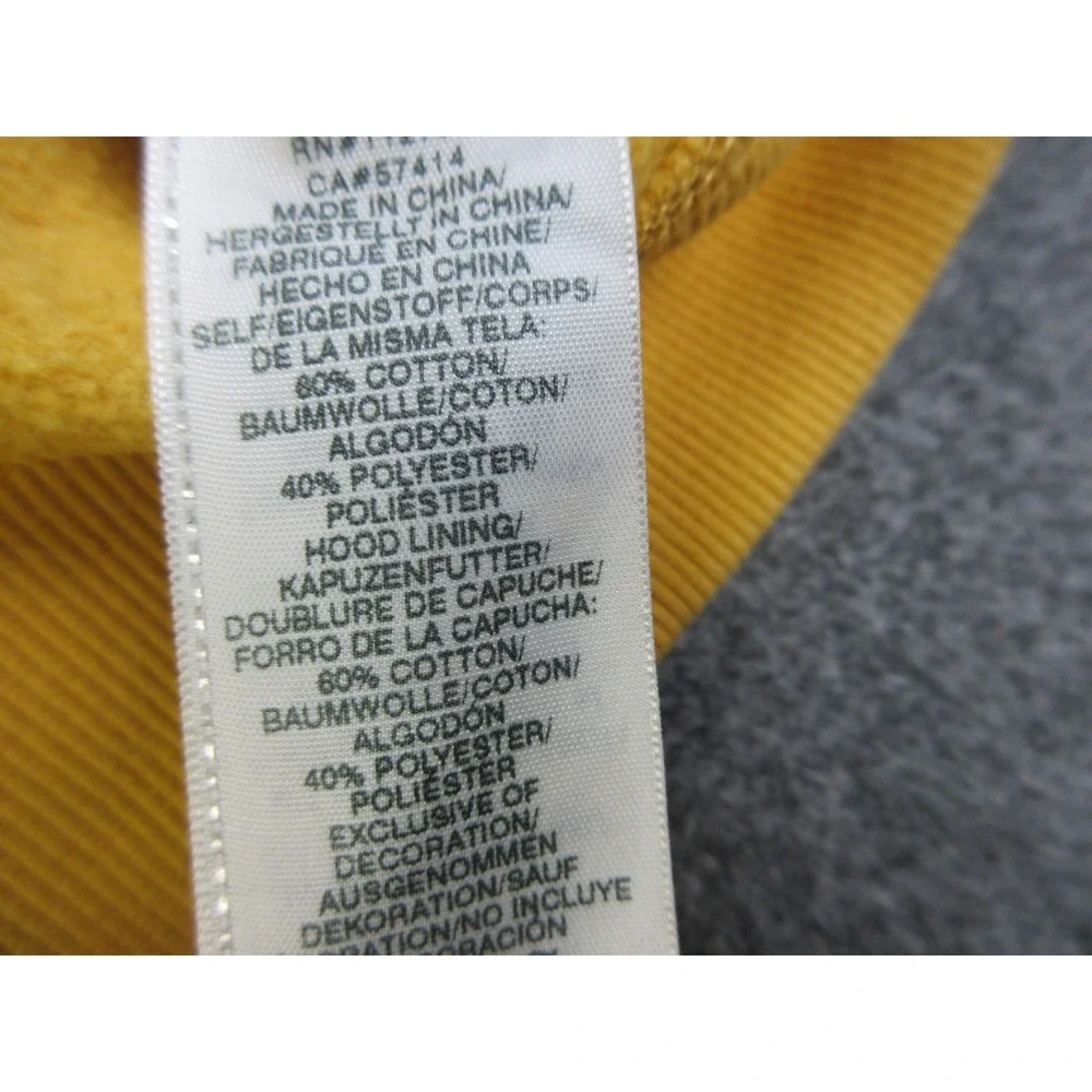 True Religion Hoodie Mens 2XL Yellow Full Zip Fleece Sweatshirt Buddha Star